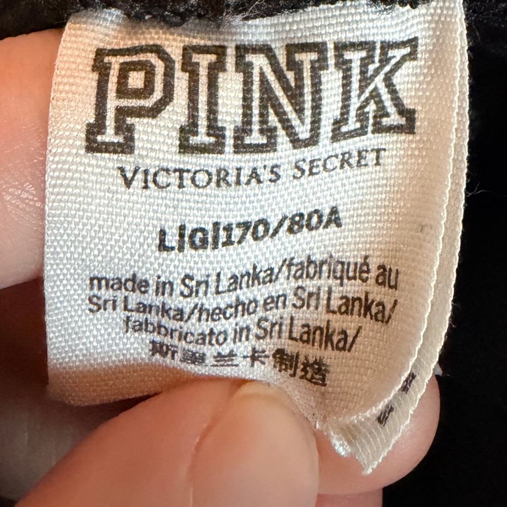 PINK Victoria's Secret EUC Logo Snap Track Pants High-Rise w/ Pockets - Picture 4 of 5